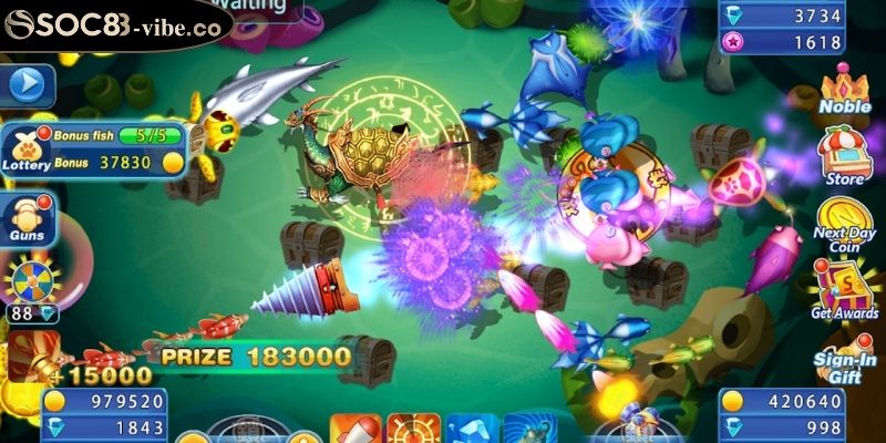 Bắn Cá 5D Soc88 – Trải Nghiệm Săn Cá Sống Động Như Phim 3 Hệ thống vũ khí trong tựa game giải trí đa dạng